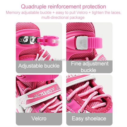 Adjustable skate shoes with helmet knee brace