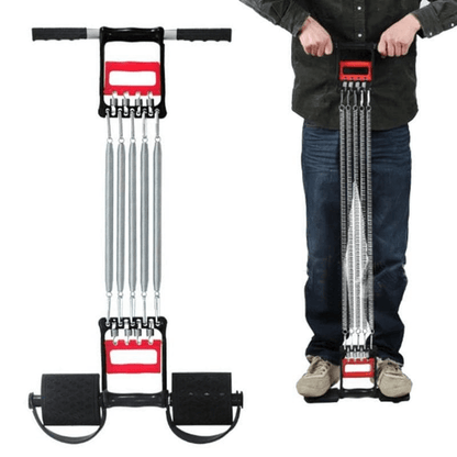 Multifunctional tummy trimmer hand gripper pull-up bar