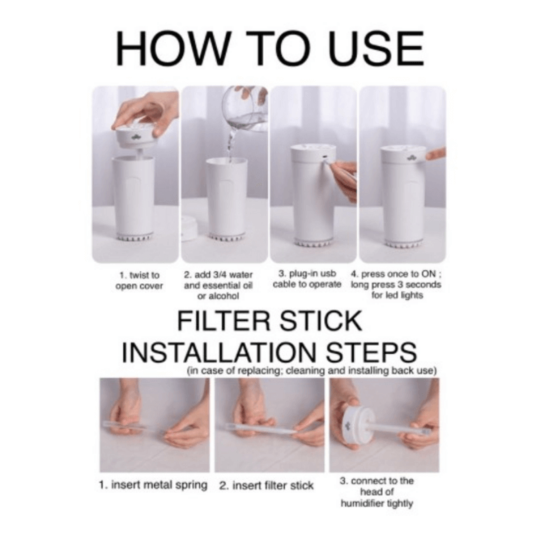 Multi-purpose turbine humidifier colorful night lamp