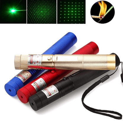 Green laser pointer pen with safety lock key