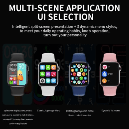 Smart watch 40mm full screen with rotating key heart rate monitor