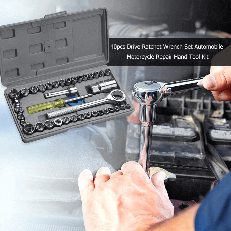 40 pcs wrench set tool box kit