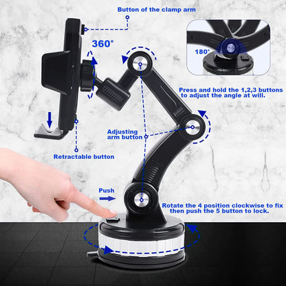 Suction cup 360 rotatable car phone holder for dasboard
