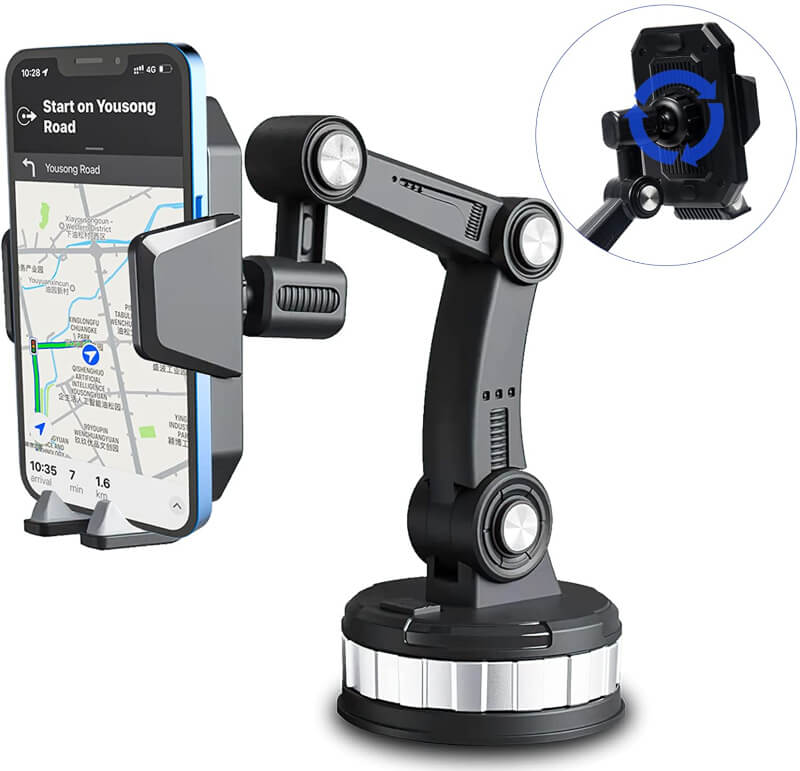 Suction cup 360 rotatable car phone holder for dasboard