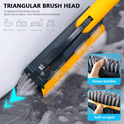 3 in 1 floor scrub brush with squeegee