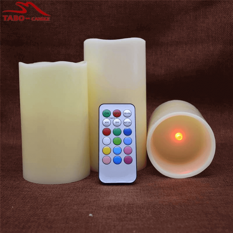 Simulation led candles color changing