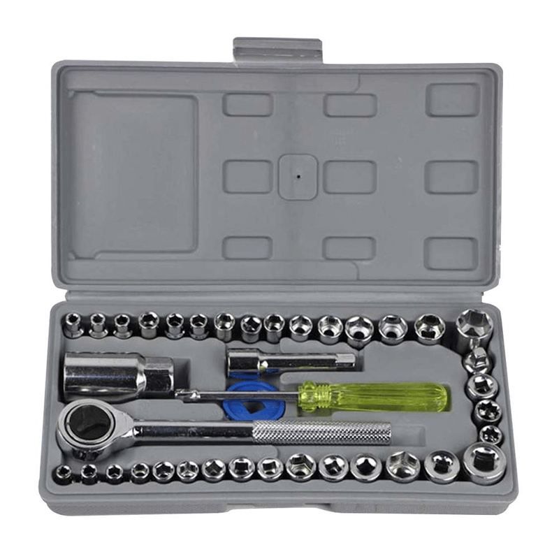 40 pcs wrench set tool box kit