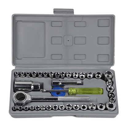 40 pcs wrench set tool box kit