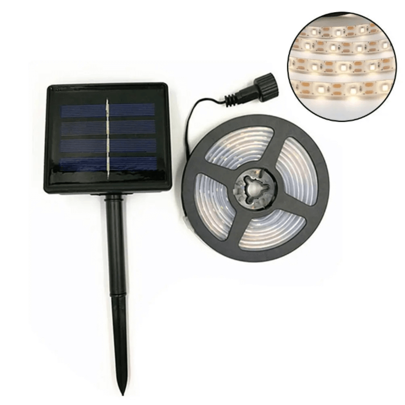 Solar powered strip light