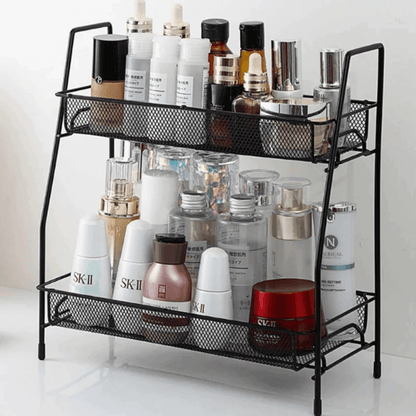 double layer iron rack kitchen and bathroom organizer
