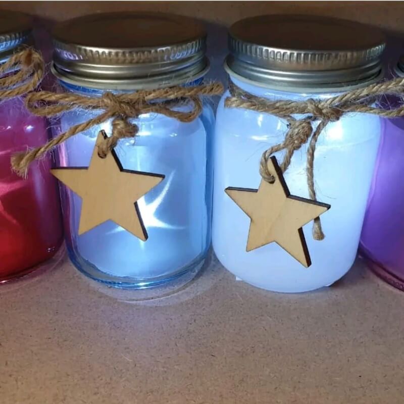 Star mini led jar