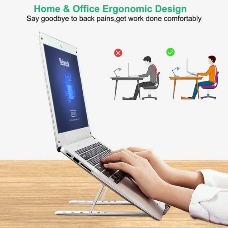 Adjustable laptop stand ergonomic desktop