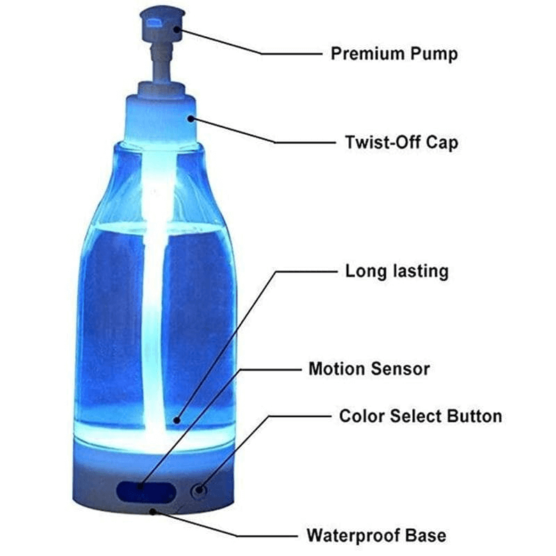 Led colorful induction hand sanitizer dispenser