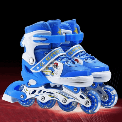 Adjustable children four-wheel roller skater skate shoes