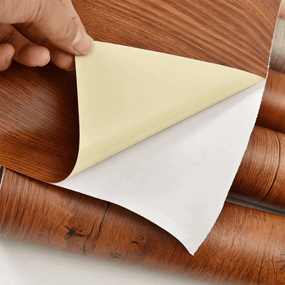 Pack of 2 wooden sheet pvc waterproof vinyl wallpaper 60x200cm