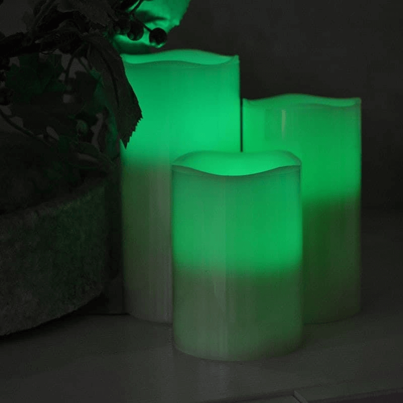Simulation led candles color changing
