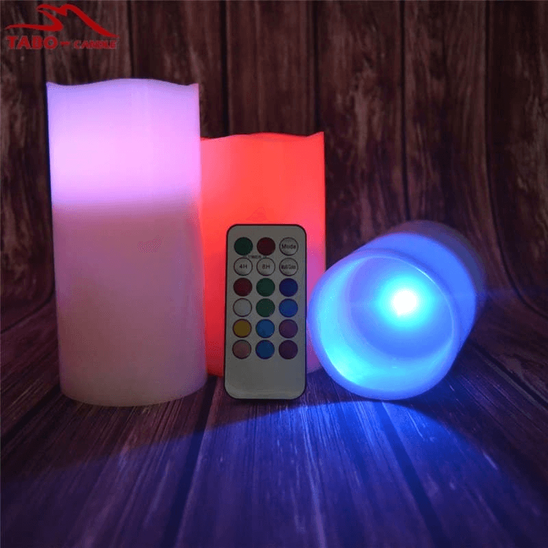 Simulation led candles color changing