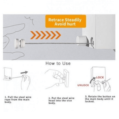 Wall mounted retractable clothesline 4.2m