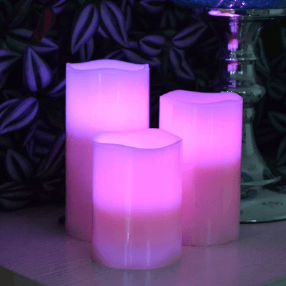 Simulation led candles color changing