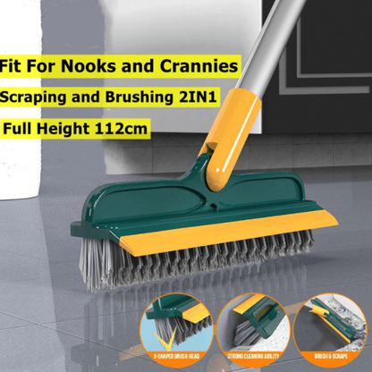 3 in 1 floor scrub brush with squeegee