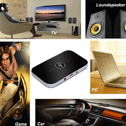 2 in 1 ports stereo bluetooth transmitter and receiver