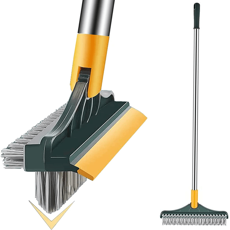 3 in 1 floor scrub brush with squeegee