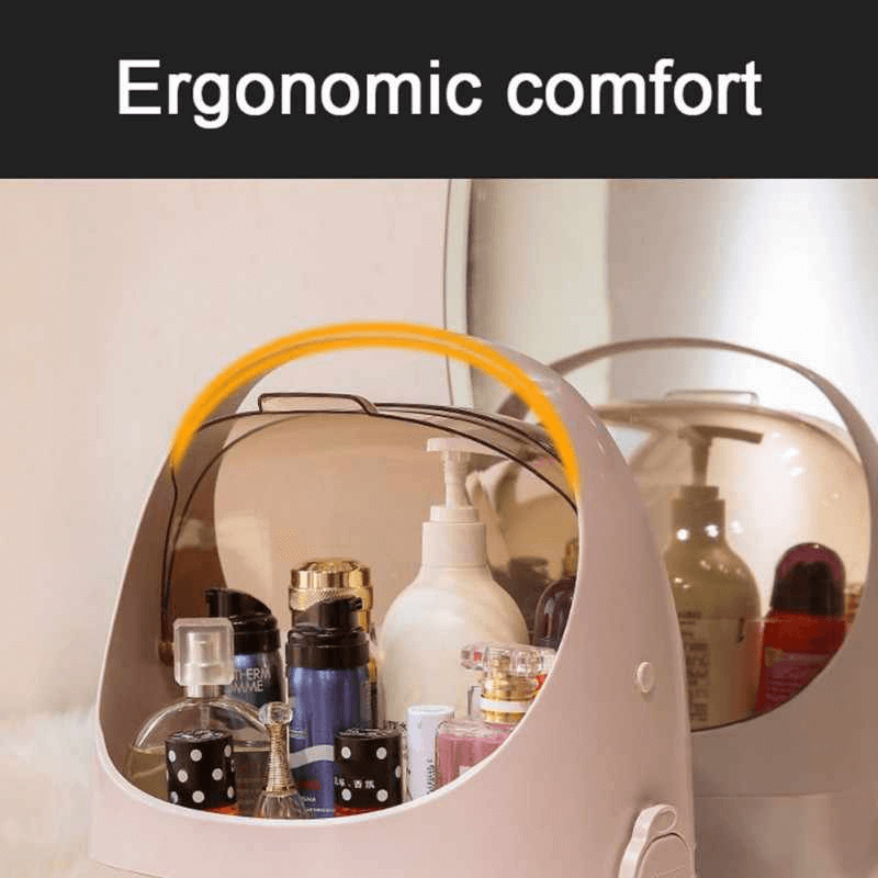 Space capsule open display makeup organizer