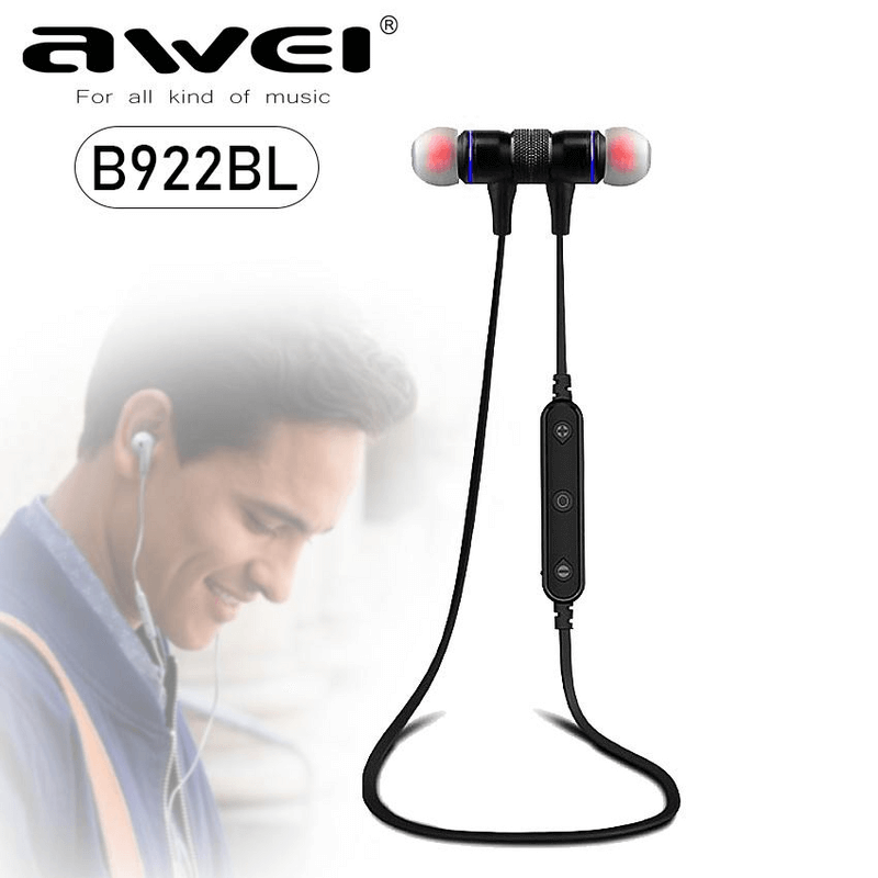 Wireless earphone magnetic lock awei b922bl