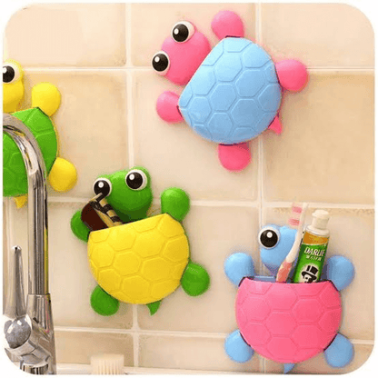 2 pcs cute turtle tooth brush holder