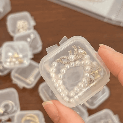 10 pcs transparent mini jewelry storage box