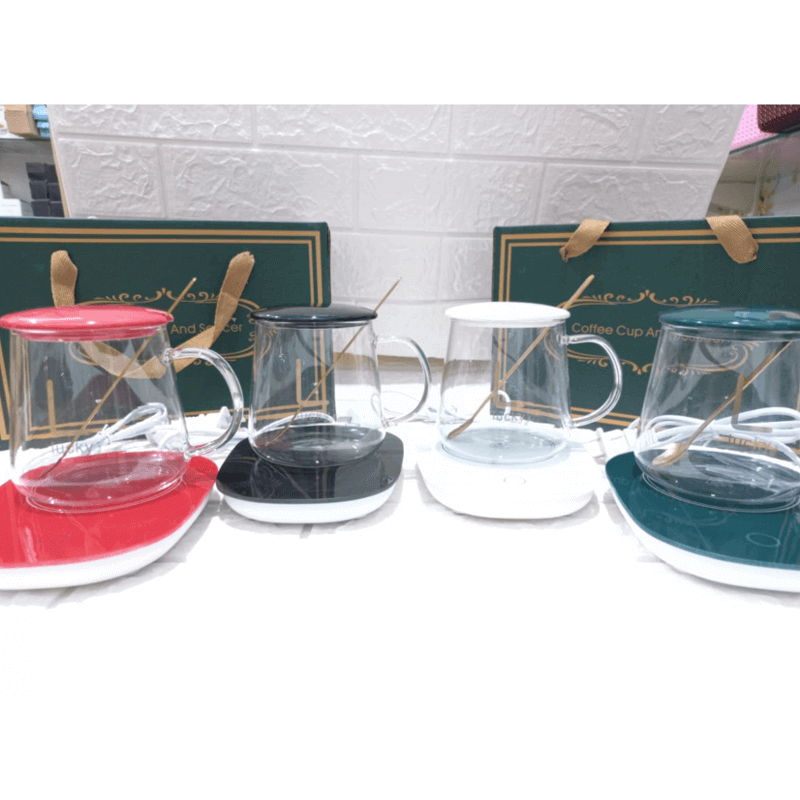 Electric transparent mug temperature controlled