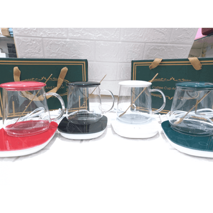 Electric transparent mug temperature controlled