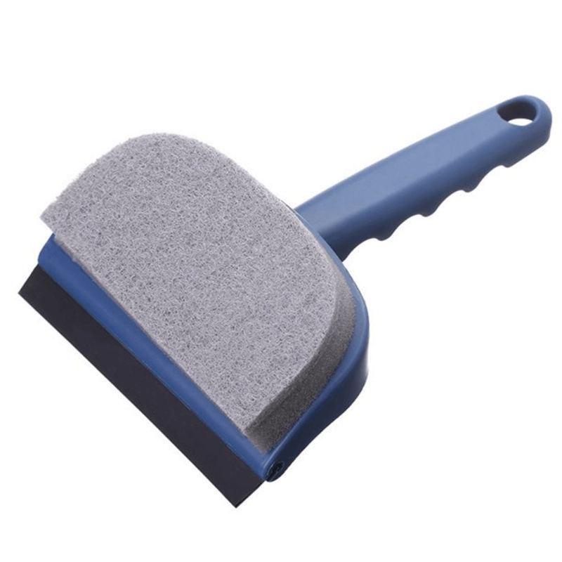 Dual sided bathroom sponge and wiper