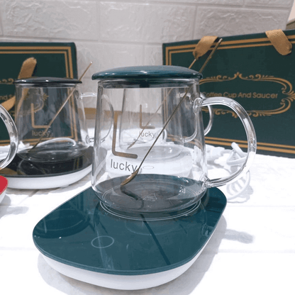 Electric transparent mug temperature controlled