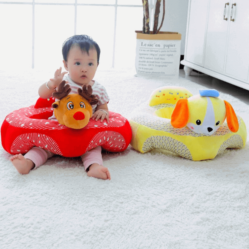 Back support character baby floor seat