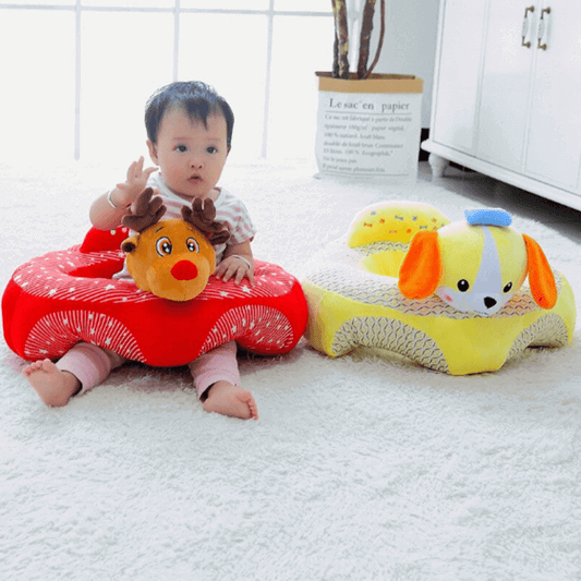 Back support character baby floor seat