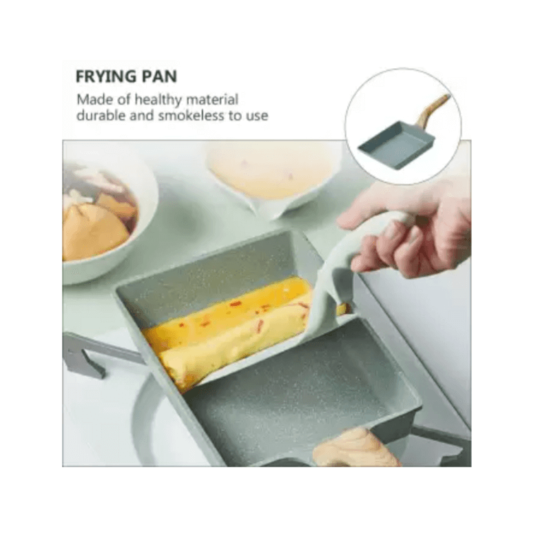 Nonstick stone square flat frying pan