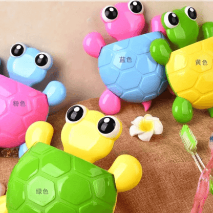 2 pcs cute turtle tooth brush holder
