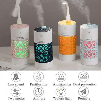 Portable lucky cup humidifier ultrasonic led night light