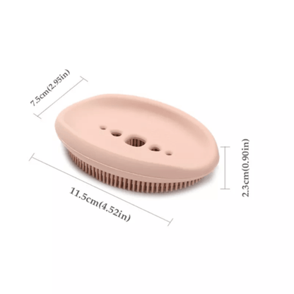 3 pcs 2 in 1 silicone cleaning brush and caddy