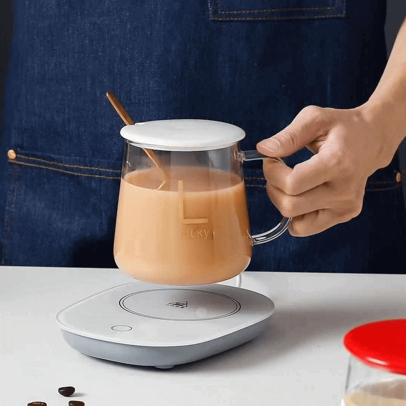 Electric transparent mug temperature controlled