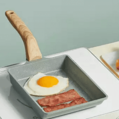 Nonstick stone square flat frying pan