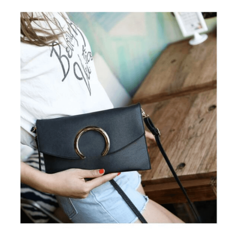 2 in 1 stylish half circle cross body bag