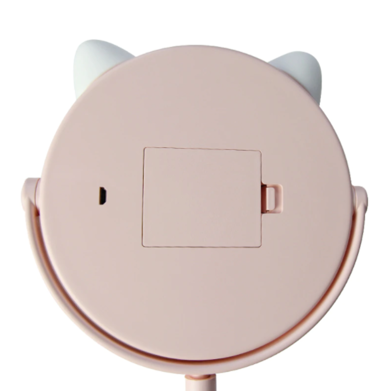 Makeup led mirror pink cat ear design