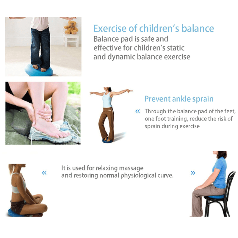 Body core balance inflatable cushion pad