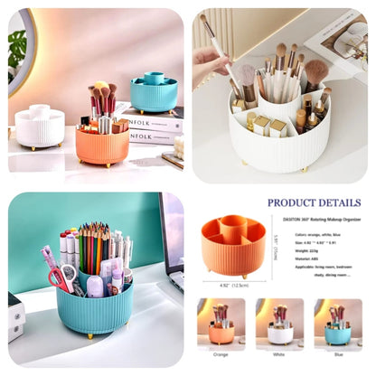 360 rotating 5 Slot Makeup Brushes Cup