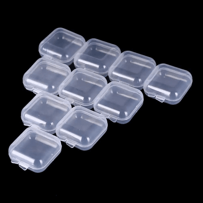 10 pcs transparent mini jewelry storage box
