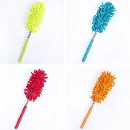 Extendable soft microfiber dusting brush