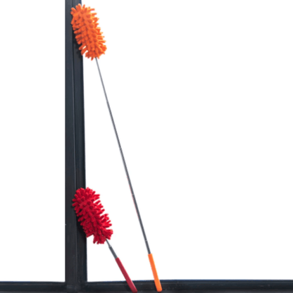 Extendable soft microfiber dusting brush