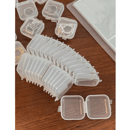 10 pcs transparent mini jewelry storage box